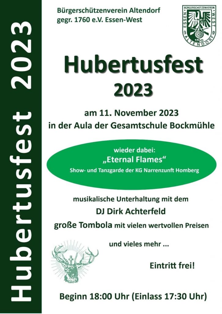 Hubertusfest beim Schützenverein Altendorf am 11.11.2023